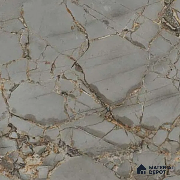Marble Floor & Wall Tile TL 02208 Wave Grey 4 ft x 2 ft Glossy Finish Vitrified Tile - 9 mm (Random 3)