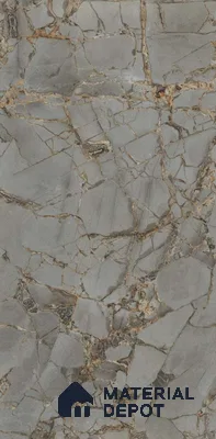 Marble Floor & Wall Tile TL 02208 Wave Grey 4 ft x 2 ft Glossy Finish Vitrified Tile - 9 mm (Random 3)