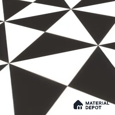 Moroccan Wall & Floor Tile TL 00225 B Pattern 2 Monochrome Box 1 ft x 1 ft Matte Finish Ceramic Tile - 9 mm | Suitable For Kitchen, Bathroom, Dining Area | Please Expect a Slight Variation of Pattern