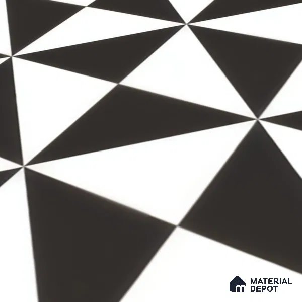 Moroccan Wall & Floor Tile TL 00225 B Pattern 2 Monochrome Box 1 ft x 1 ft Matte Finish Ceramic Tile - 9 mm | Suitable For Kitchen, Bathroom, Dining Area | Please Expect a Slight Variation of Pattern