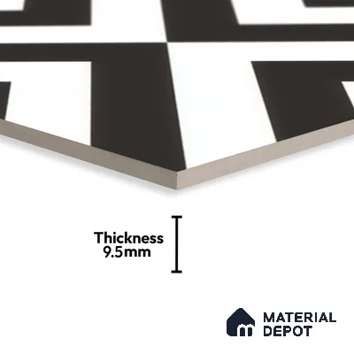 Moroccan Wall & Floor Tile TL 00225 A Pattern 1 Monochrome Cross 1 ft x 1 ft Matte Finish Ceramic Tile - 9 mm | Suitable For Kitchen, Bathroom, Dining Area | Please Expect a Slight Variation of Pattern