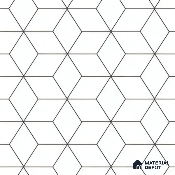 Moroccan Wall & Floor Tile TL 00226 White 1 ft x 1 ft Matte Finish Ceramic Tile - 9 mm | Suitable For Kitchen, Bathroom, Dining Area | Please Expect a Slight Variation of Pattern