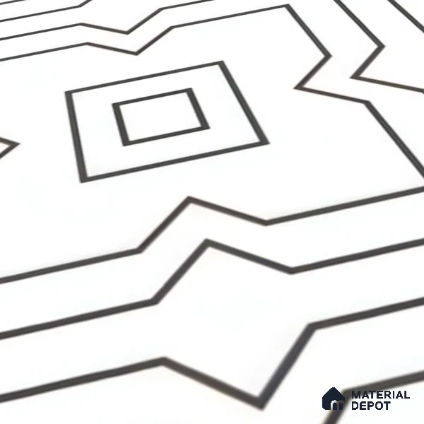 Moroccan Wall & Floor Tile TL 00229 Black & White 1 ft x 1 ft Matte Finish Ceramic Tile - 9 mm | Suitable For Kitchen, Bathroom, Dining Area | Please Expect a Slight Variation of Pattern