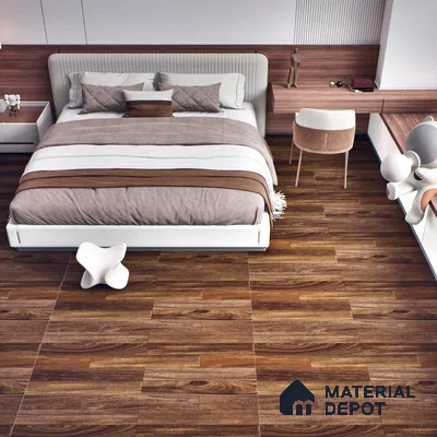 Wooden Floor Tile TL 06498 Ferro Wood 4 ft x 2 ft Vitrified Matte Finish - 9 mm | Suitable for Living Room, Bedroom, Kitchen & Bathroom (Sample)