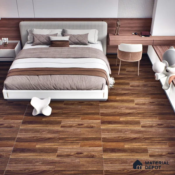 Wooden Floor Tile TL 06498 Ferro Wood 4 ft x 2 ft Vitrified Matte Finish - 9 mm | Suitable for Living Room, Bedroom, Kitchen & Bathroom (Sample)