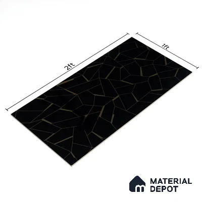 Glass Highlighter Wall Tile TL 00262 B Golden Fracture 2 ft x 1 ft Glossy Finish Ceramic Tile - 9 mm | Suitable For Kitchen, Bathroom & Accent/Feature Wall