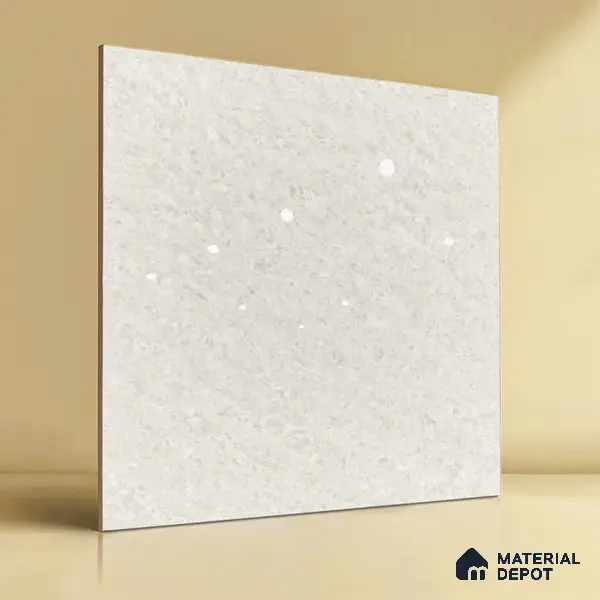 Marble Wall & Floor Tile TL 06319 White 2 ft x 2 ft High Gloss Finish Vitrified Tile - 9 mm