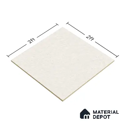Marble Wall & Floor Tile TL 06319 White 2 ft x 2 ft High Gloss Finish Vitrified Tile - 9 mm