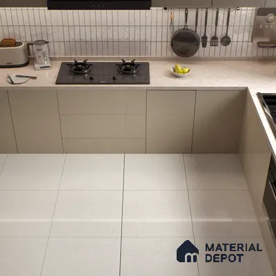 Marble Wall & Floor Tile TL 06319 White 2 ft x 2 ft High Gloss Finish Vitrified Tile - 9 mm