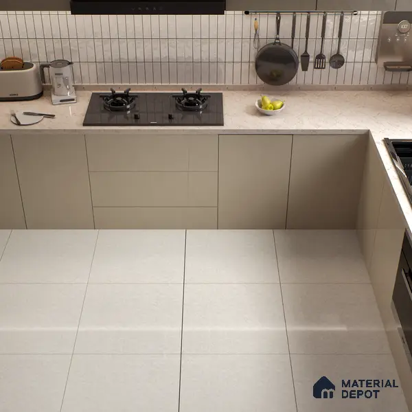 Marble Wall & Floor Tile TL 06319 White 2 ft x 2 ft High Gloss Finish Vitrified Tile - 9 mm