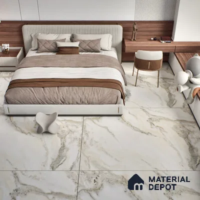 TL 00354 White 6 ft x 4 ft Matte Finish Endless Vitrified Wall & Floor Tile - 9 mm | Adhesive and Spacers Must be Used During Installation