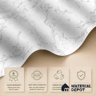 White and Grey Marble Design Wallpaper for Rooms Indrani Series Canvas Marble Design (Customised Size Wallpaper )