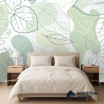 Botanical Overlay Bold Garden Motif | WP 04134 B Non Woven Matte Finish Tropical Style Premium Customized size Wallpaper | 150 GSM WP01MTF Paper | (MOQ = 30 Sq. Ft.)