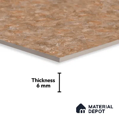 TL 01888 C Brown Dark 18 x 12 inch Glossy Finish Ceramic Wall Tile - 6 mm