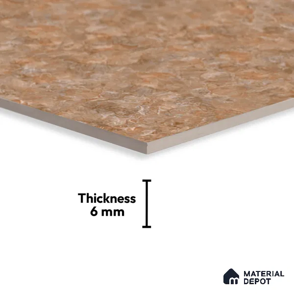 TL 01888 C Brown Dark 18 x 12 inch Glossy Finish Ceramic Wall Tile - 6 mm