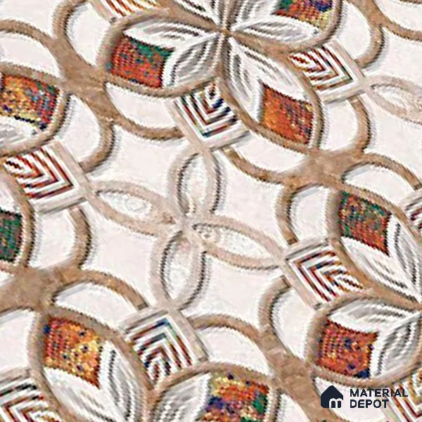 TL 01888 A White & Brown Highlighter 1 18 x 12 inch Glossy Finish Ceramic Wall Tile - 6 mm