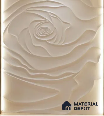 Duco Paintable Art Dunes 8.5 ft x 2.5 ft CNC Made HDHMR - 25 mm