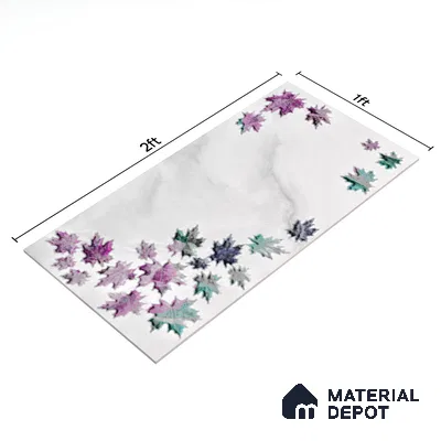 Floral Wall Tile TL 06505   24 inch x 12 inch Ceramic Sugar Finish - 8 mm | Suitable for Accent / Feature Walls & Bathroom Wall | Please Expect a Slight Variation of Pattern (Sample)