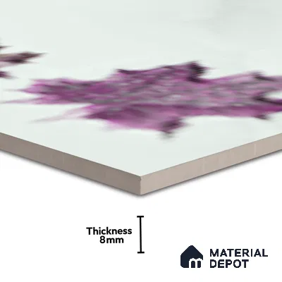 Floral Wall Tile TL 06505   24 inch x 12 inch Ceramic Sugar Finish - 8 mm | Suitable for Accent / Feature Walls & Bathroom Wall | Please Expect a Slight Variation of Pattern (Sample)