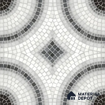 Geometric Wall & Floor Tile TL 06602 Veleta Arte 2 ft x 2 ft Vitrified Matte Finish - 9 mm | Suitable for Living Room, Balcony, Courtyard | Please Expect a Slight Variation of Pattern (Sample)