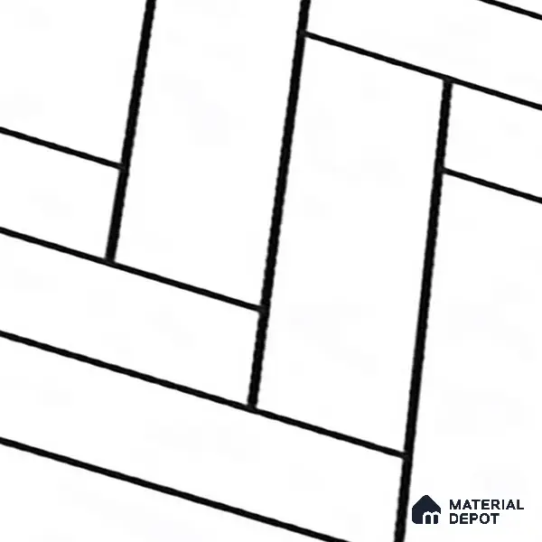 Faux Subway Wall Tile TL 10753 White Linen Light 2 ft x 1 ft Glossy Finish Ceramic Tile - 9 mm | Please Expect a Slight Variation of Pattern