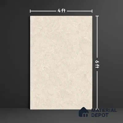 Marble Look Tile TL 09704 6 ft x 4 ft Glossy Finish Vitrified Tile - 15 mm | Adhesive and Spacers Must be Used During Installation