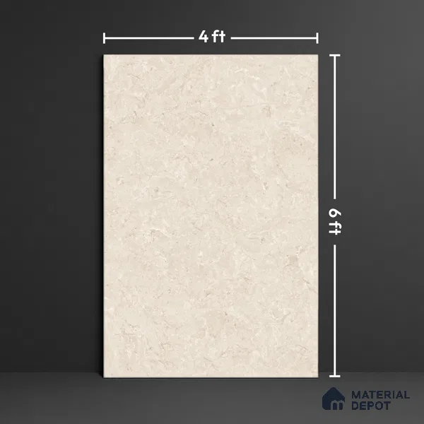 Marble Look Tile TL 09704 6 ft x 4 ft Glossy Finish Vitrified Tile - 15 mm | Adhesive and Spacers Must be Used During Installation