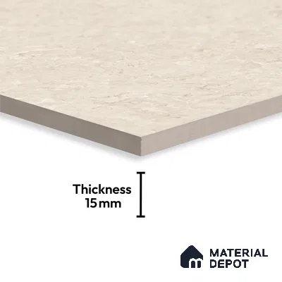 Marble Look Tile TL 09704 6 ft x 4 ft Glossy Finish Vitrified Tile - 15 mm | Adhesive and Spacers Must be Used During Installation