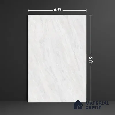 Marble Look Tile TL 09705 6 ft x 4 ft Glossy Finish Vitrified Tile - 15 mm | Adhesive and Spacers Must be Used During Installation