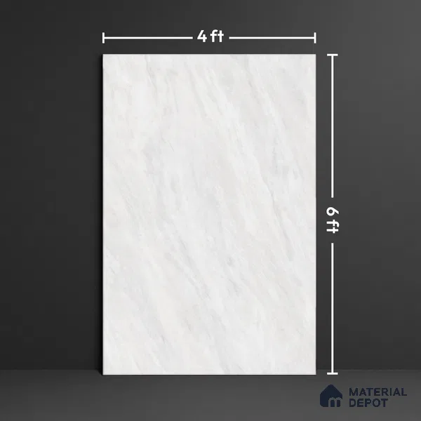 Marble Look Tile TL 09705 6 ft x 4 ft Glossy Finish Vitrified Tile - 15 mm | Adhesive and Spacers Must be Used During Installation