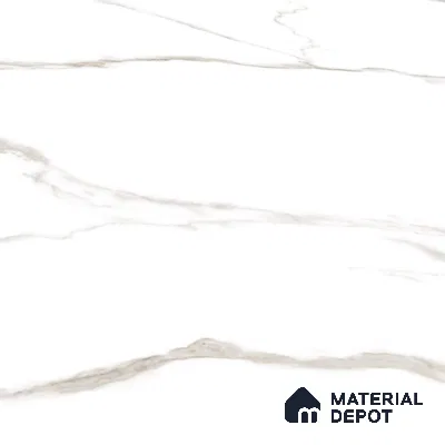 Marble Look Tile TL 09708 6 ft x 4 ft Glossy Finish Vitrified Tile - 15 mm | Adhesive and Spacers Must be Used During Installation