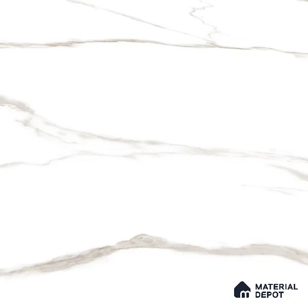 Marble Look Tile TL 09708 6 ft x 4 ft Glossy Finish Vitrified Tile - 15 mm | Adhesive and Spacers Must be Used During Installation
