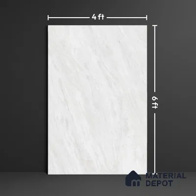 Marble Look Tile TL 08834 6 ft x 4 ft Glossy Finish Vitrified Tile - 9 mm | Adhesive and Spacers Must be Used During Installation