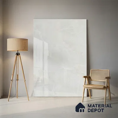 Marble Look Tile TL 09700 6 ft x 4 ft Glossy Finish Vitrified Tile - 9 mm | Adhesive and Spacers Must be Used During Installation