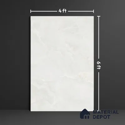 Marble Look Tile TL 09700 6 ft x 4 ft Glossy Finish Vitrified Tile - 9 mm | Adhesive and Spacers Must be Used During Installation