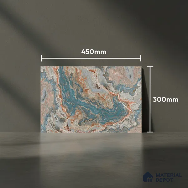 TL 01912 C Green & Beige Dark 18 x 12 inch Glossy Finish Ceramic Wall Tile - 6 mm