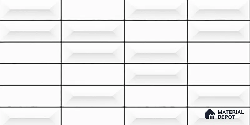 Faux Subway Wall Tile TL 07653 2 ft x 1 ft Ceramic Glossy Finish - 8 mm