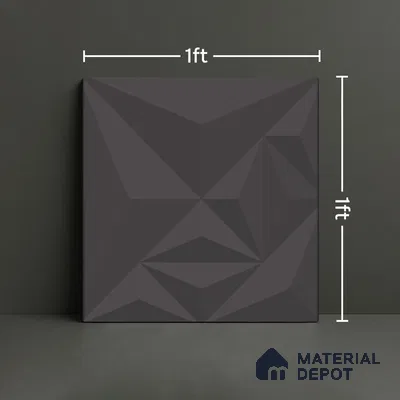 3D Highlighter Wall Tile TL 06576 C Bentley Grey 1 ft x 1 ft Ceramic Matte Finish - 9 mm | Suitable for Living Room, Kitchen & Bedroom