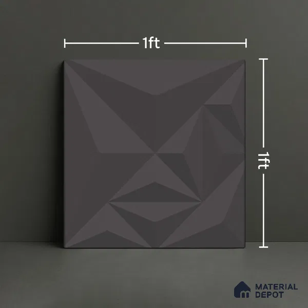 3D Highlighter Wall Tile TL 06576 C Bentley Grey 1 ft x 1 ft Ceramic Matte Finish - 9 mm | Suitable for Living Room, Kitchen & Bedroom