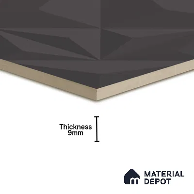 3D Highlighter Wall Tile TL 06576 C Bentley Grey 1 ft x 1 ft Ceramic Matte Finish - 9 mm | Suitable for Living Room, Kitchen & Bedroom