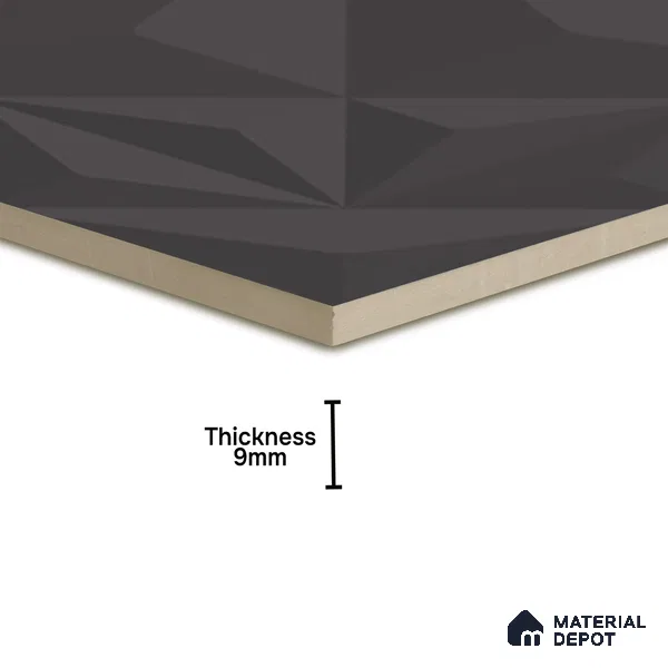 3D Highlighter Wall Tile TL 06576 C Bentley Grey 1 ft x 1 ft Ceramic Matte Finish - 9 mm | Suitable for Living Room, Kitchen & Bedroom