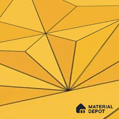 3D Highlighter Wall Tile TL 06576 H Bentley Yellow Decor 1 ft x 1 ft Ceramic Matte Finish - 9 mm | Suitable for Living Room, Kitchen & Bedroom (Sample)