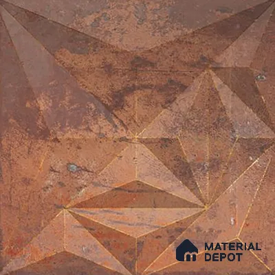 3D Highlighter Wall Tile TL 06576 J G Bentley Bronze 1 ft x 1 ft Ceramic Matte Finish - 9 mm | Suitable for Living Room, Kitchen & Bedroom