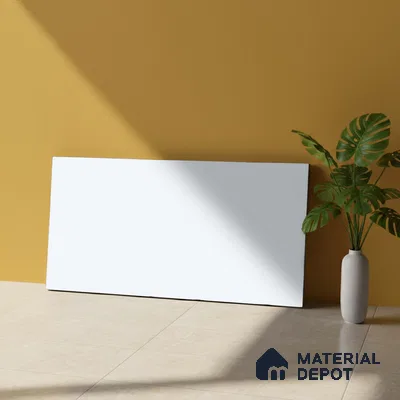Plain Wall Tile TL 06538 B Zellige White 2 ft x 1 ft Ceramic Matte Finish - 8 mm | Suitable for Living Room, Kitchen & Bathroom (Sample)