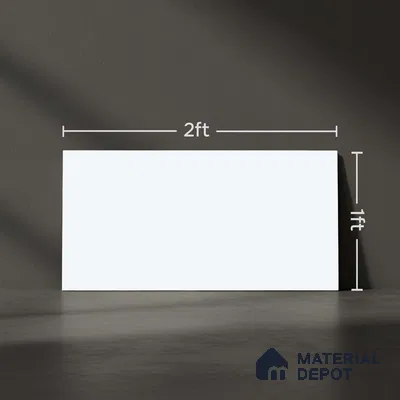 Plain Wall Tile TL 06538 B Zellige White 2 ft x 1 ft Ceramic Matte Finish - 8 mm | Suitable for Living Room, Kitchen & Bathroom (Sample)