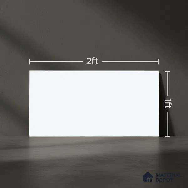 Plain Wall Tile TL 06538 B Zellige White 2 ft x 1 ft Ceramic Matte Finish - 8 mm | Suitable for Living Room, Kitchen & Bathroom (Sample)