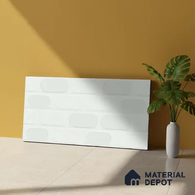 Highlighter Wall Tile TL 06538 C L Zellige Mint HL 2 ft x 1 ft Ceramic Matte Finish - 8 mm | Suitable for Living Room, Kitchen & Bathroom (Sample)