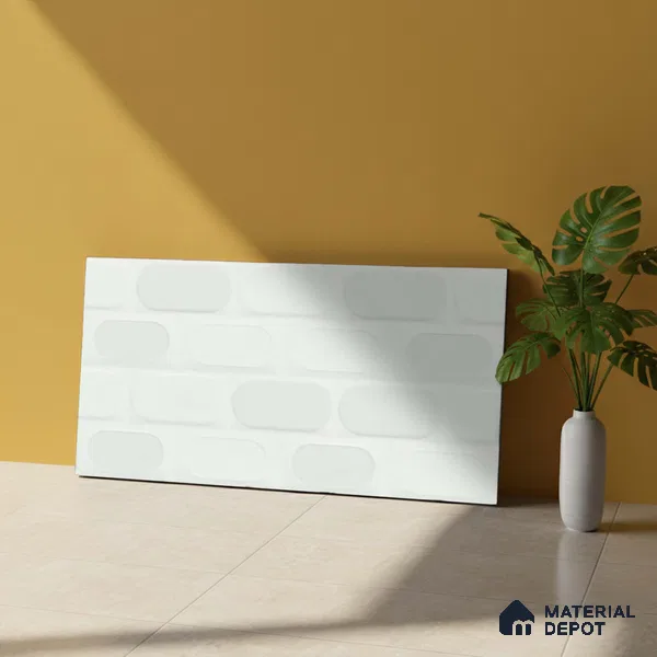 Highlighter Wall Tile TL 06538 C L Zellige Mint HL 2 ft x 1 ft Ceramic Matte Finish - 8 mm | Suitable for Living Room, Kitchen & Bathroom (Sample)