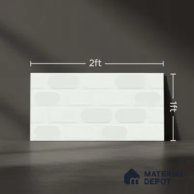 Highlighter Wall Tile TL 06538 C L Zellige Mint HL 2 ft x 1 ft Ceramic Matte Finish - 8 mm | Suitable for Living Room, Kitchen & Bathroom (Sample)