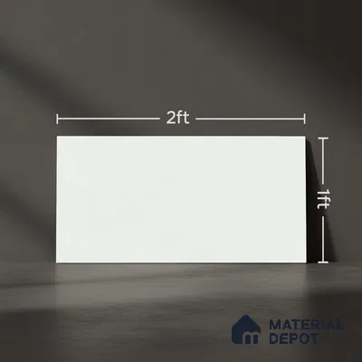 Plain Wall Tile TL 06538 D Zellige Mint 2 ft x 1 ft Ceramic Matte Finish - 8 mm | Suitable for Living Room, Kitchen & Bathroom